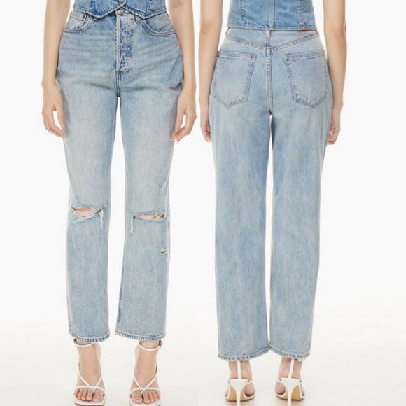 Denim Forum The Joni High Rise Loose Super High Waisted Loose Jeans Wide Leg 26 - Picture 1 of 16